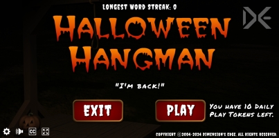 Halloween Hangman screenshot 1